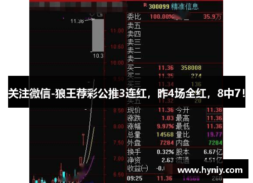 关注微信-狼王荐彩公推3连红，昨4场全红，8中7！